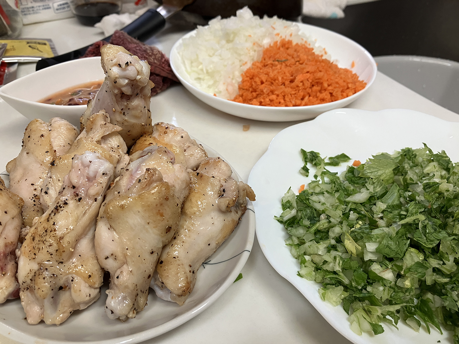 下処理を施した材料の画像