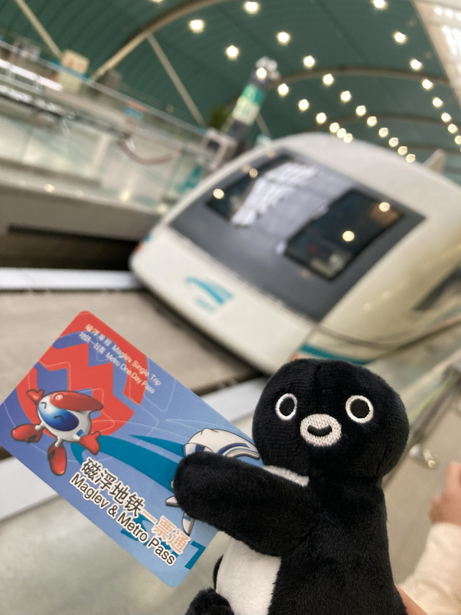 中国語でリニアは「磁浮」というらしいです。